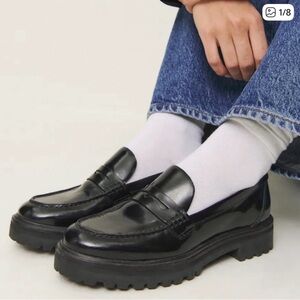 Reformation Black Loafers